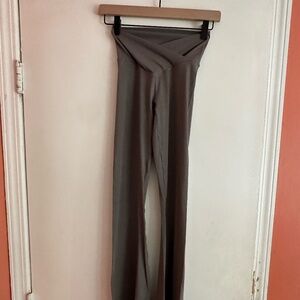 Aerie Real Me High Waisted Crossover Flare Leggings